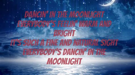 Toploader dancing in the moonlight tekst  Listen to unlimited streaming or download Dancing in the Moonlight by Toploader in Hi-Res quality on Qobuz